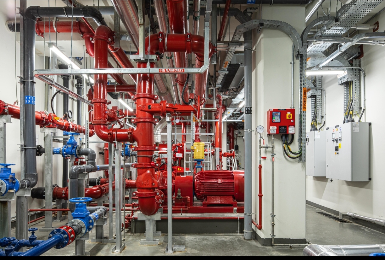 Wet Riser and Sprinkler Piping Network